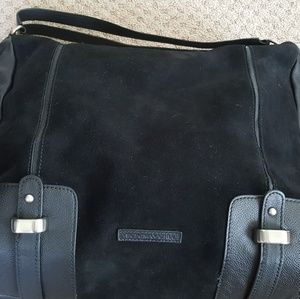 BCBG Max Azria Leather and Suede Shoulder Bag